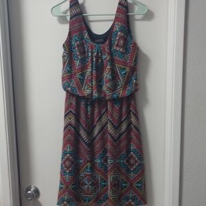 Enfocus Studio Multicolor Geometric Mini Dress